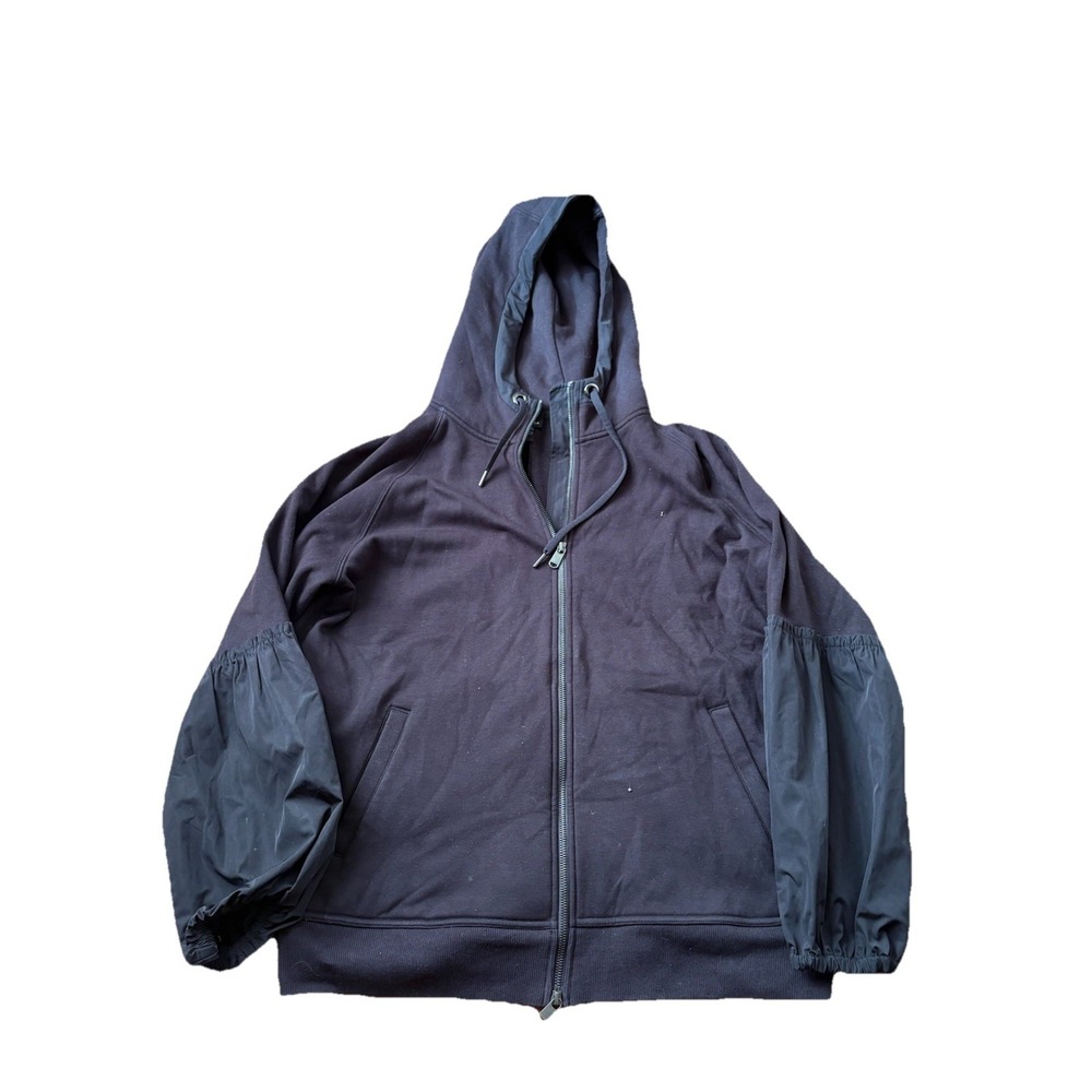 Athleta Black Triumph Full‎ Zip Hoodie Jacket size Medium Athletic Women's